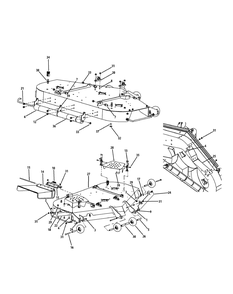 Fabricated Deck Assembly 60-Inch Diagram and Parts List for M60-KH (53CH8CT6050-27HP)(2011) Cub Cadet Lawn Tractor